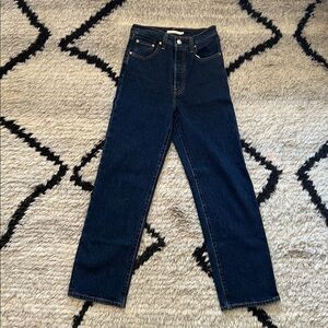 Levi's Dark Blue Ribcage Jeans